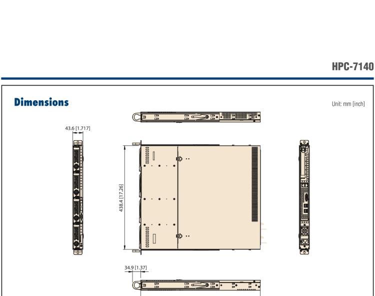 研華HPC-7140 1U 機(jī)架式服務(wù)器機(jī)箱，適用于 MicroATX/ATX 服務(wù)器主板，支持4個(gè)3.5"熱插拔盤(pán)位，1個(gè)全長(zhǎng)/半長(zhǎng)PCI-E x16擴(kuò)展插槽