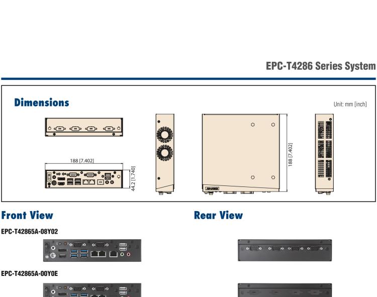 研華EPC-T4286 適配Intel? 第8/9代 Core? i 系列處理器，搭載H310芯片組。1U超薄高度，性能強(qiáng)勁。